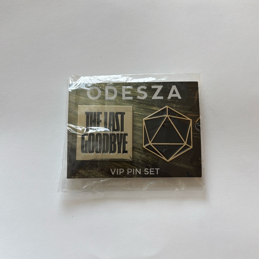 Odesza Enamel Pins
The Last Goodbye Tour
Original packaging